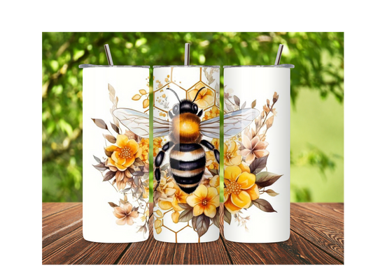 White Bee Tumbler